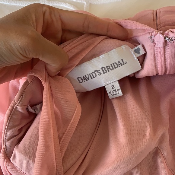 Blush sleeveless empire waist bridesmaid dress - Picture 5 of 5